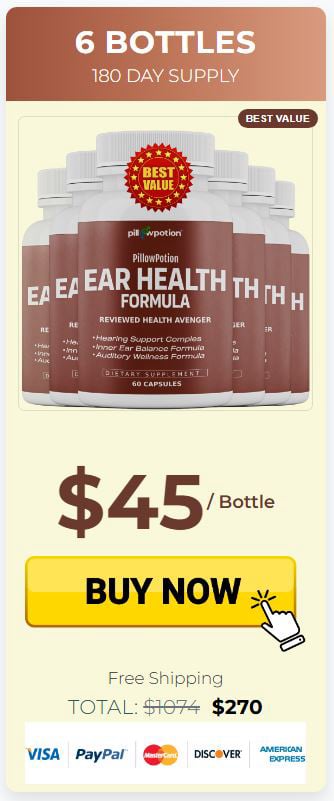 PillowPotion Ear Health Formula 6 bottle Price